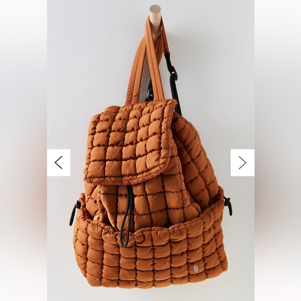 Free People Quilted Hiker Pack Coffee
